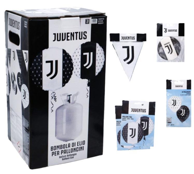 Bombola ad elio Juventus con Kit festa