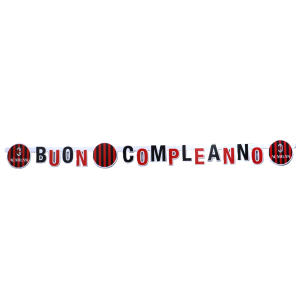 Festone compleanno milan 294x20cm