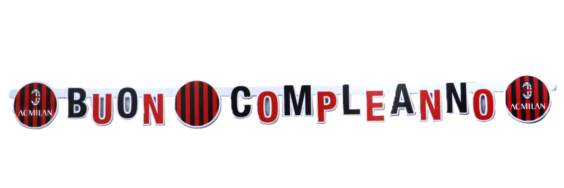 Festone compleanno Milan 294x20cm