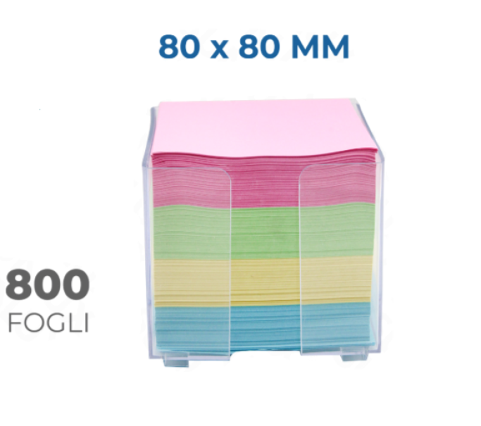 Cubo appunti Sunlux multicolor 800 fogli 8x8cm