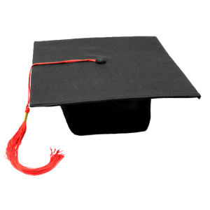 Cappello laurea 24x24cm nero