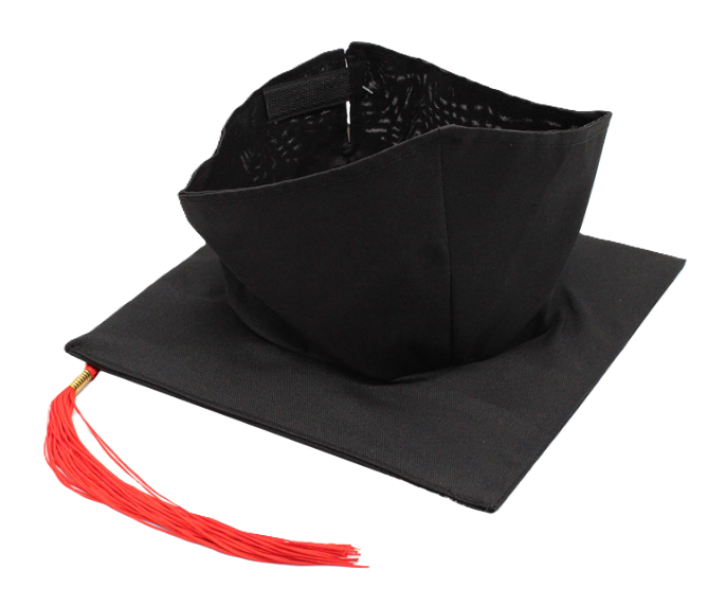 Cappello Laurea 24x24cm nero