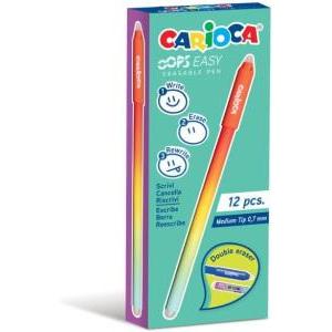 Penne  oops cancellabile colore rosso 0.7mm confezione da 12