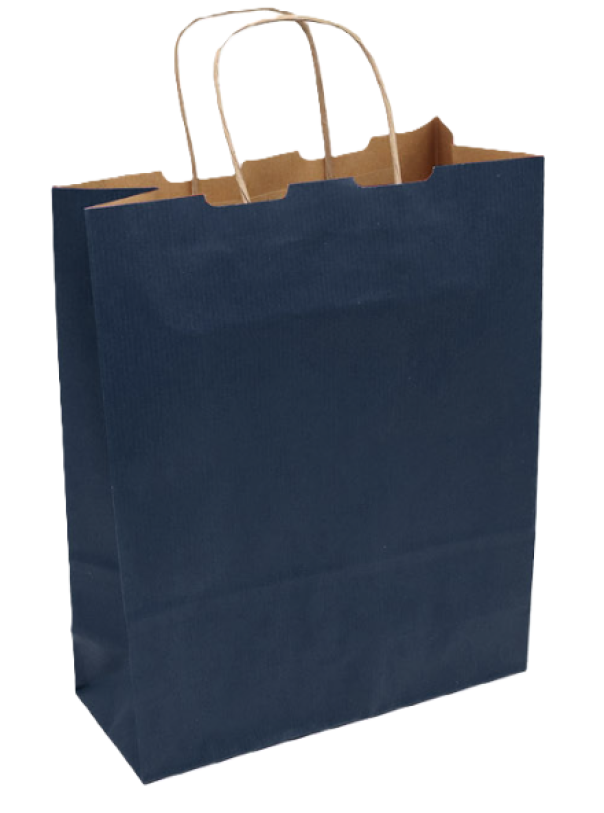 Buste in carta Kraft blu 25pz. 18x20x8cm Tg. S