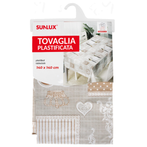 Tovaglia plastificata 140x140cm quadrata con fantasia