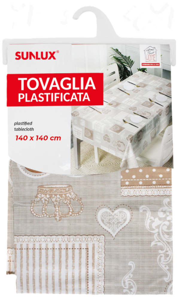 Tovaglia plastificata 140x140cm quadrata con fantasia