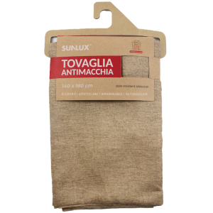 Tovaglia antimacchia beige 140x180cm rettangolare 6 coperti
