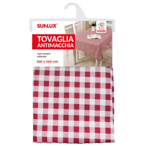Tovaglia antimacchia 140x140cm quadrata 4 coperti
