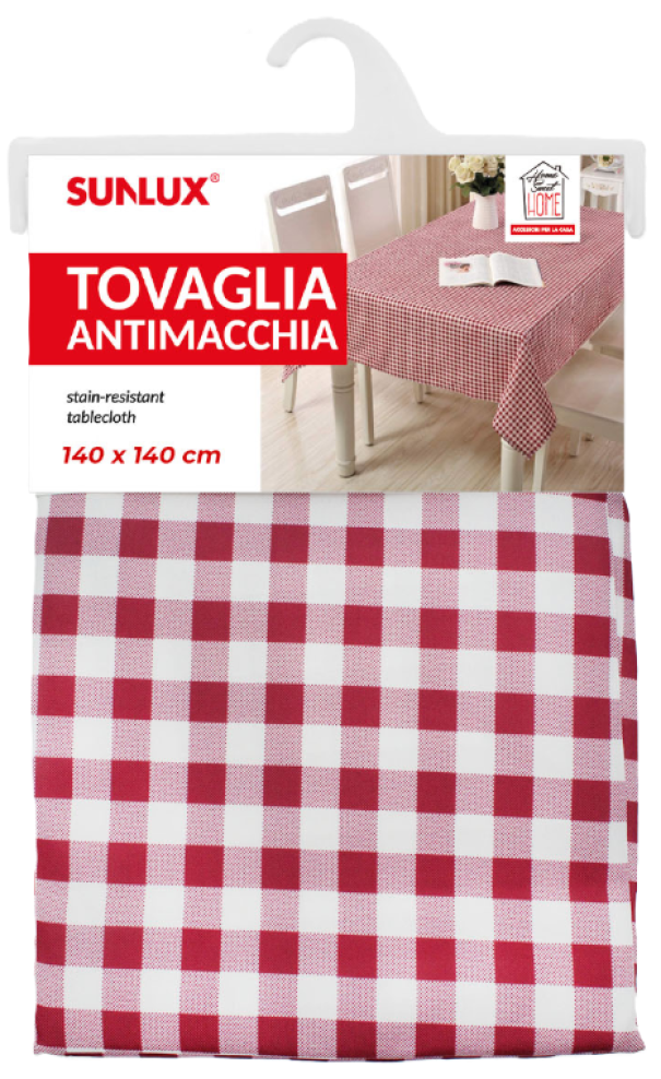 Tovaglia antimacchia 140x140cm quadrata 4 coperti