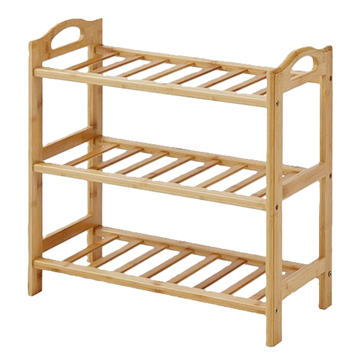 Scarpiera in bamboo 3 ripiani 50x25x46cm