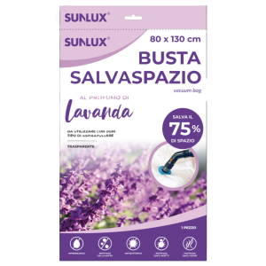 Buste salvaspazio 6pz. trasparenti lavanda 80x130cm