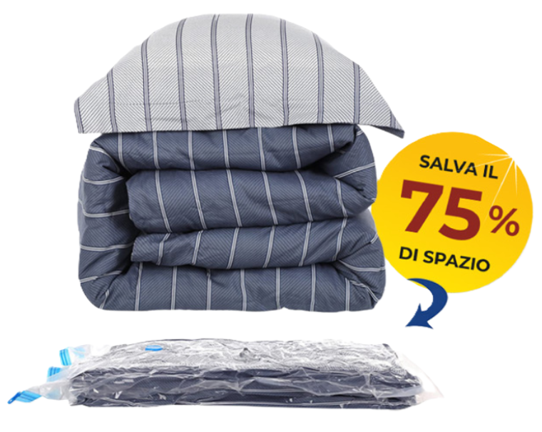 Buste salvaspazio 6pz. 70x110cm fantasia fiori