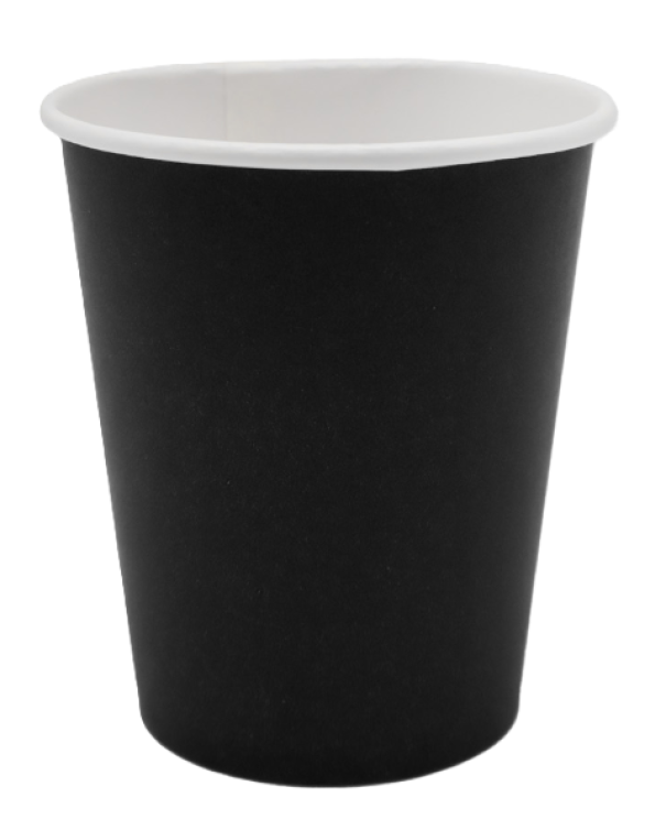 Bicchieri carta monouso neri 200ml 12 pezzi