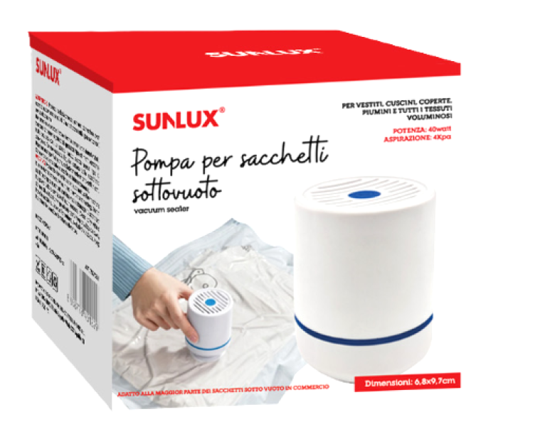 Pompa per sacchetti Sottovuoto 40w 6,8 x 9,7cm