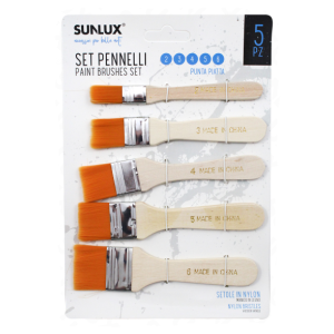 Set pennelli punta pianta 2 3 4 5 6 setole in nylon 5 pezzi
