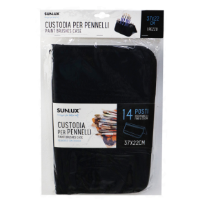 Custodia per pennelli 14 posti fino a 35cm dimensione 37x22cm colore nero