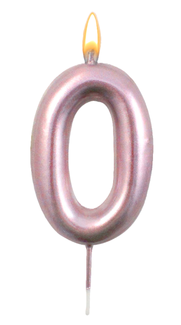 Candelina oro rosa n. 0 8.5cm