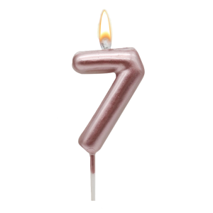 Candelina oro rosa n. 7 8.5cm