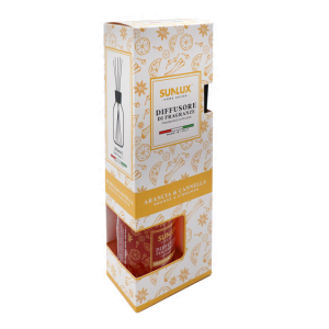 Diffusore per ambiente arancio-cannella 250ml 5 bastoncini