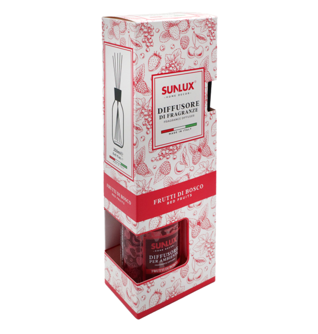 Diffusore per ambiente Frutti di bosco 250ml 5 bastoncini