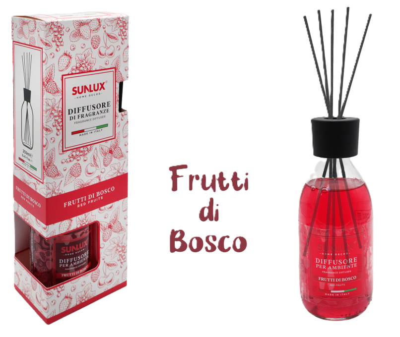 Diffusore per ambiente Frutti di bosco 250ml 5 bastoncini