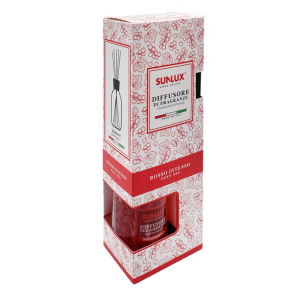 Diffusore per ambiente rosso intenso 250ml 5 bastoncini