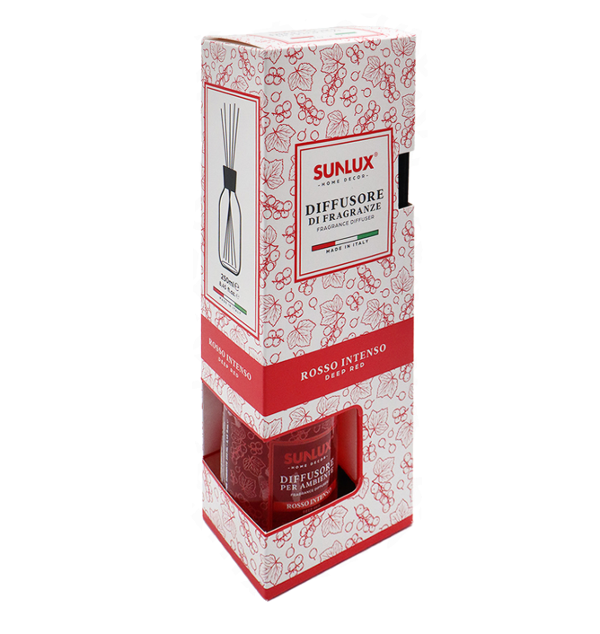 Diffusore per ambiente Rosso Intenso 250ml 5 bastoncini