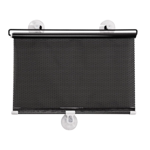 Tendina parasole retrattile, per parabrezza, finestrini laterali e lunotto posteriore, 40x60cm, colore nero