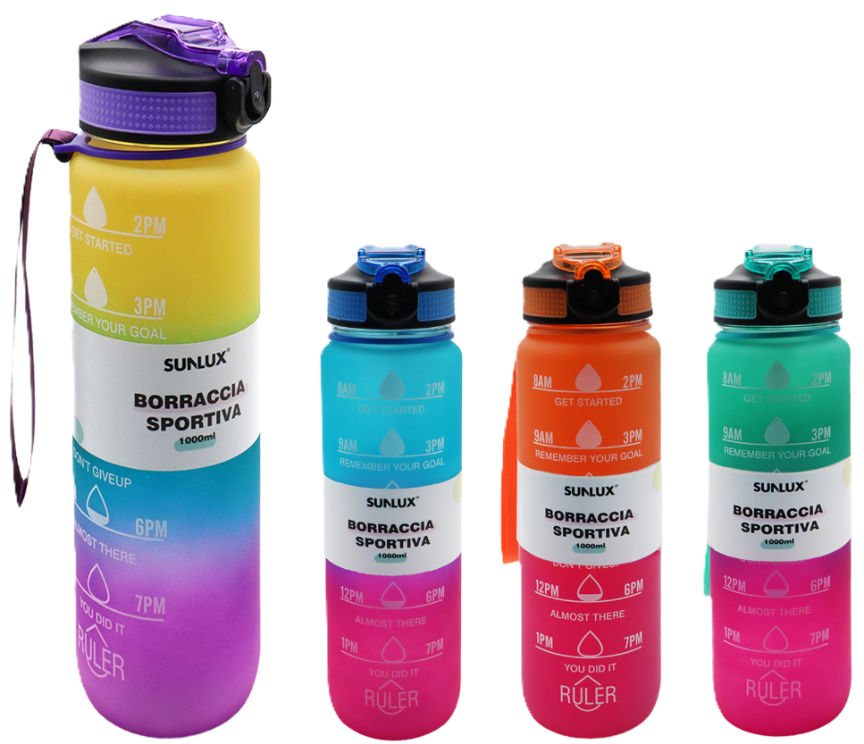 Borraccia sportiva 1000ml in colori assortiti
