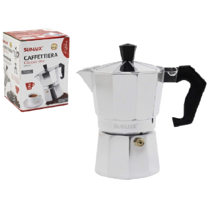 Caffettiera classic 2 tazze in alluminio en601 13.5cm