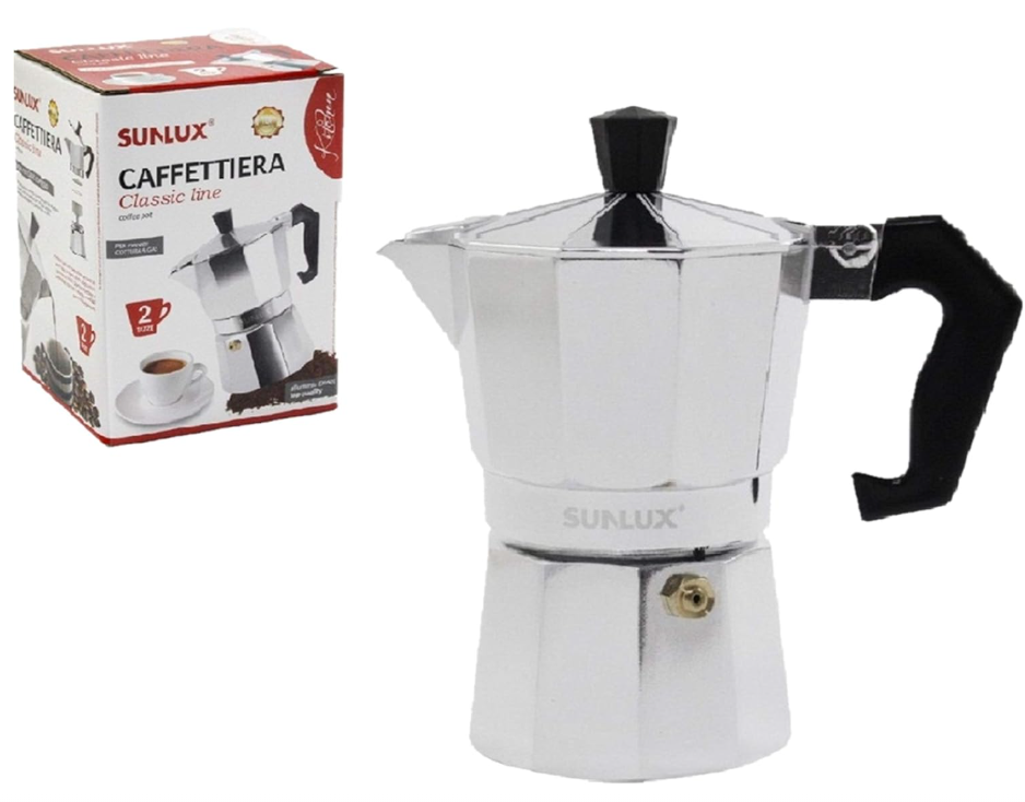Caffettiera classic 2 tazze in alluminio EN601 13.5cm