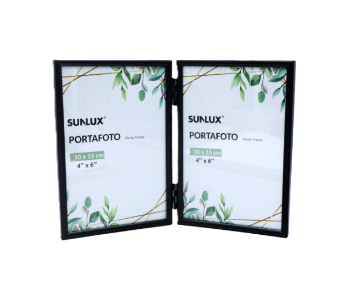 Portafoto pieghevole 10x15cm in ferro nero