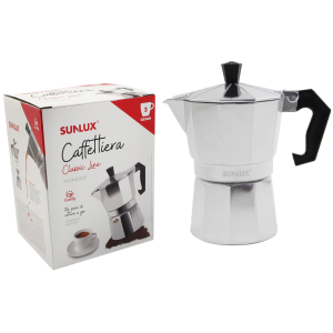 Caffettiera classic 3 tazze in alluminio 14.5cm
