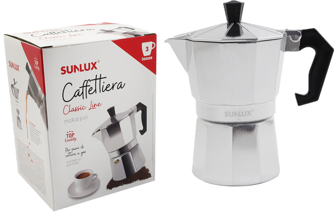 Caffettiera Classic 3 tazze in alluminio 14.5cm