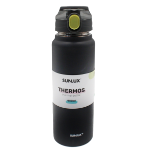 Thermos per bevande 800ml in acciaio inox nero 27.5cm