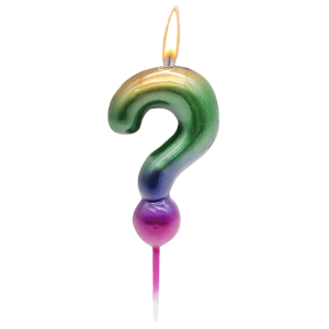 Candelina punto interrogativo gradient 8,5cm