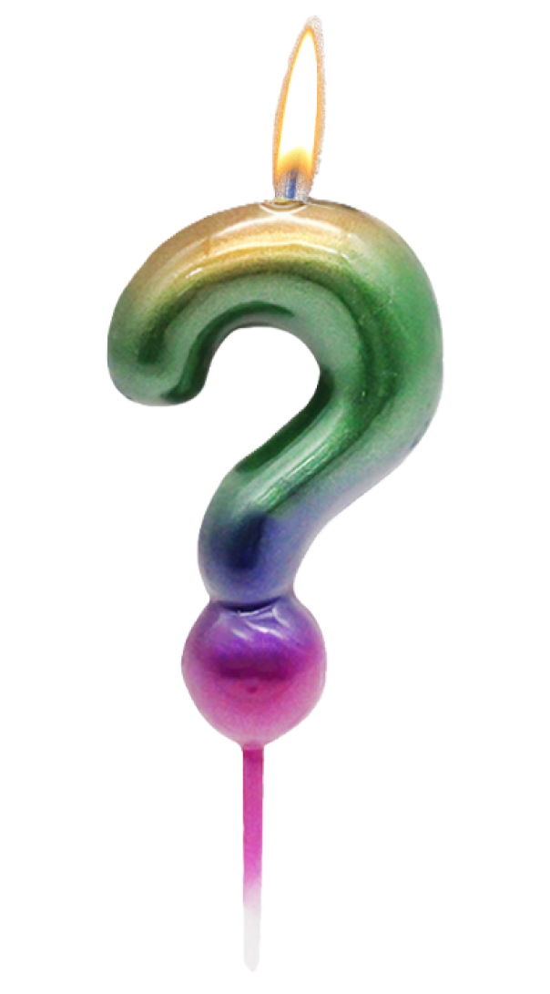 Candelina Punto interrogativo gradient 8,5cm