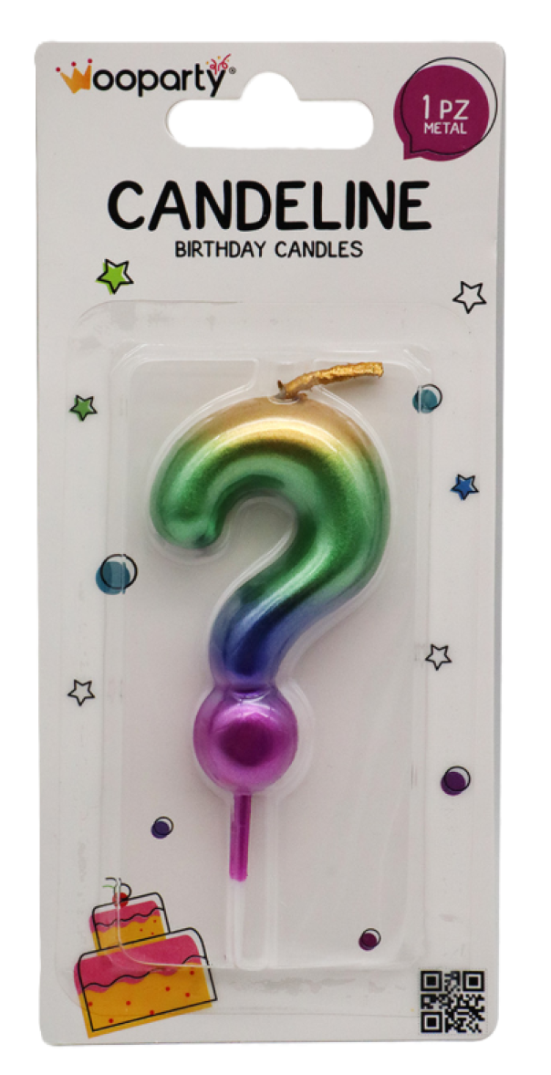 Candelina Punto interrogativo gradient 8,5cm
