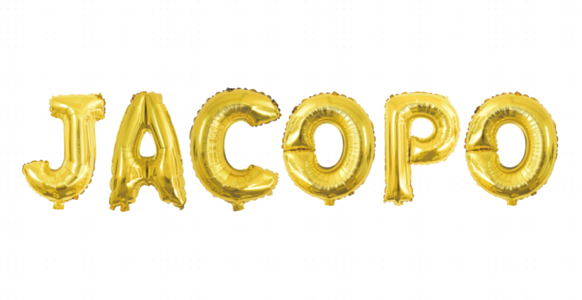 Palloncini nome Jacopo