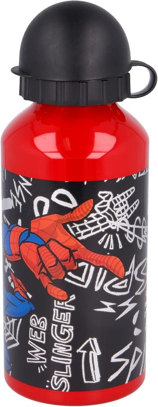 Borraccia in alluminio con beccuccio Spiderman 400ml