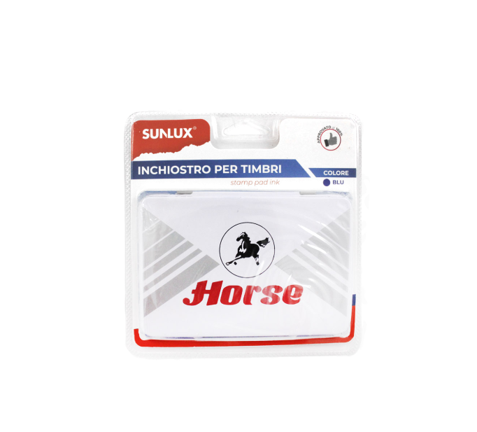 Inchiostro per Timbri Colore Blu u2013 Tampone 12x8 cm | Ideale per Ufficio, Scuola e Uso Professionale