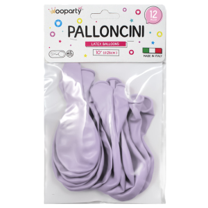 Palloncini lilla pastel 26cm confezione da 12
