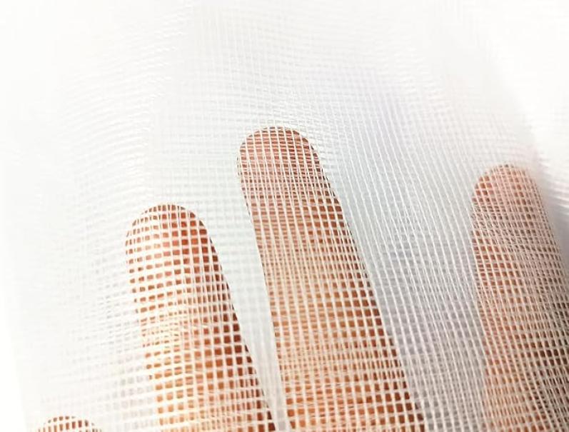 Tenda a Zanzariera 150x250 cm, 8 Ganci in Plastica per Collegare l'asta alla Tenda - Bianco