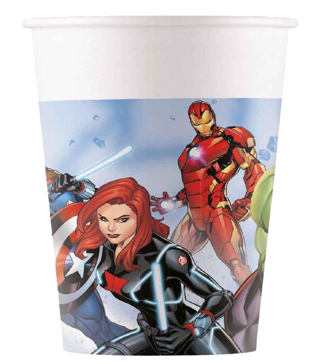 Bicchieri in carta Avengers 8pz 200ml
