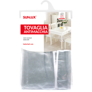 Tovaglia trasparente antimacchia 140x140 cm quadrata – proteggi tavolo impermeabile, facile da pulire e riutilizzabile