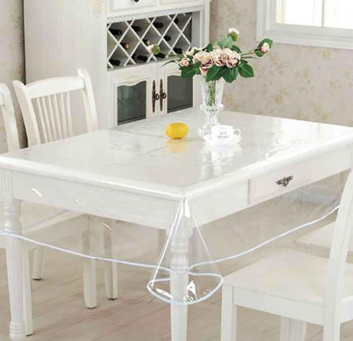 Tovaglia antimacchia trasparente 140x140cm quadrata