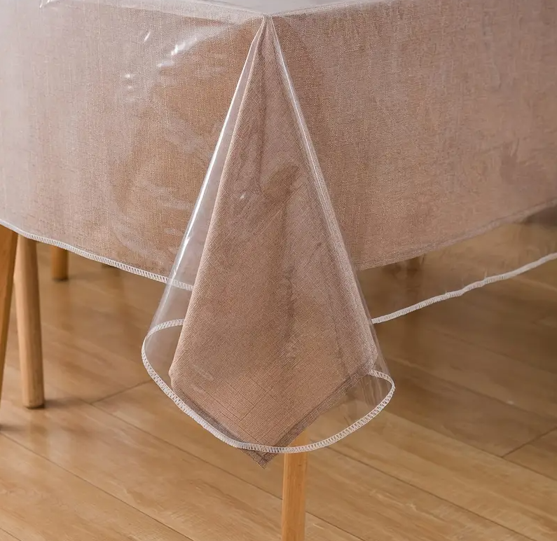 Tovaglia antimacchia trasparente 140x140cm quadrata
