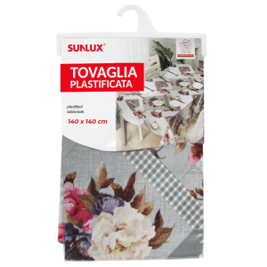Tovaglia plastificata 140x140cm quadrata con fantasia
