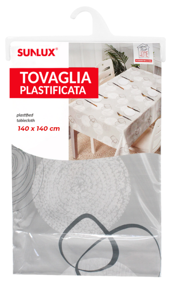 Tovaglia plastificata 140x140cm quadrata con fantasia
