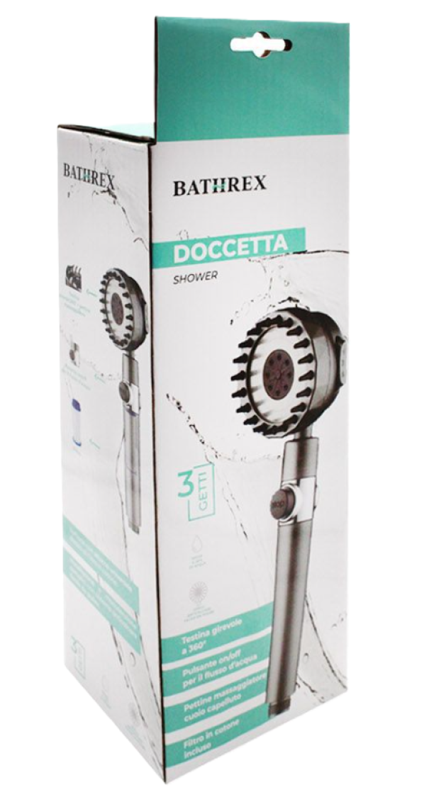 Doccetta universale 3 getti 7,5x26,5 cm